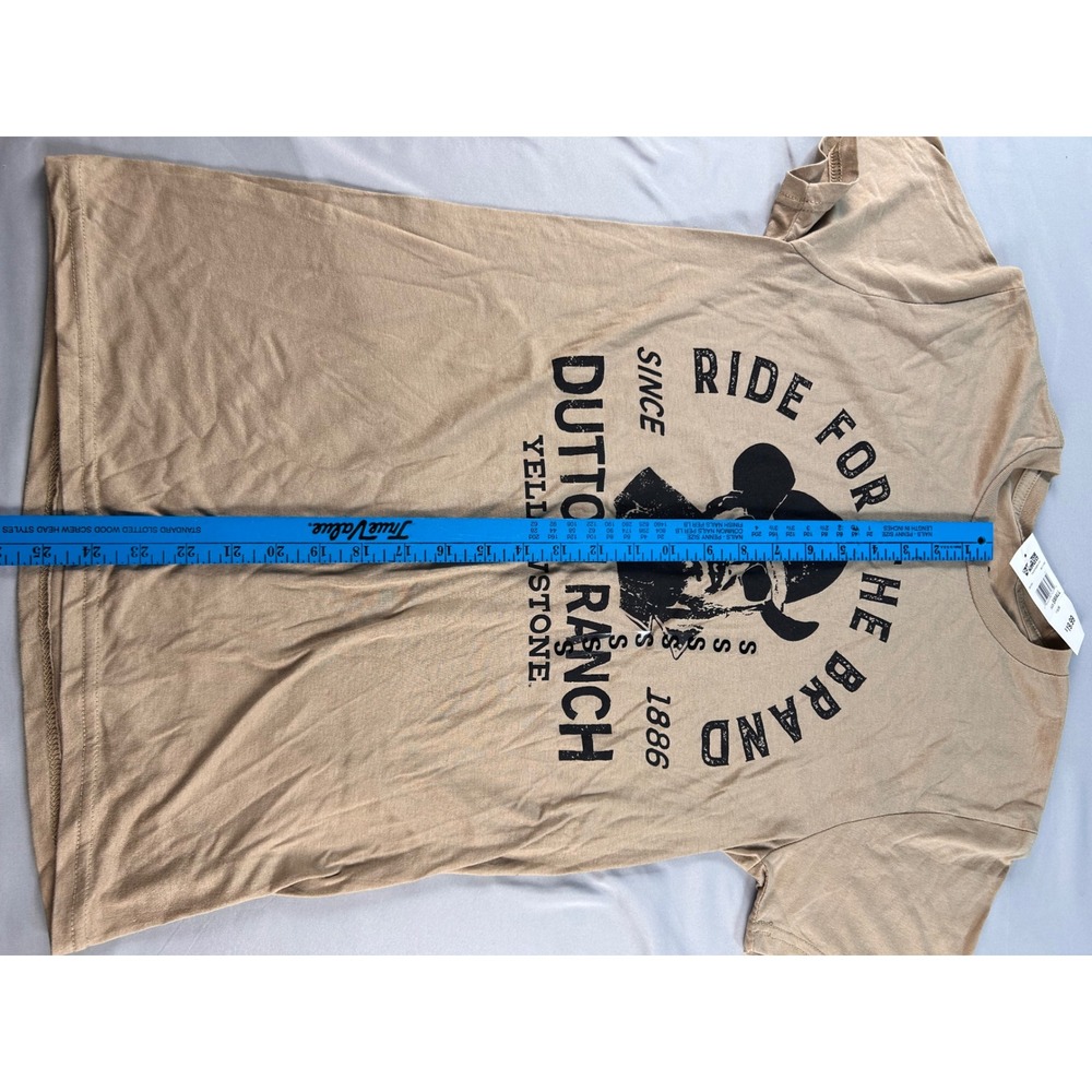 Yellowstone Dutton Ranch Ride For The Brand Rip Wheeler Graphic Tee‎ Tan Small - Picture 5 of 8